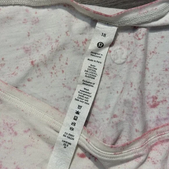 Lululemon Women's Back in Action Long Sleeve Shirt - White/Pink - Picture 5 of 7